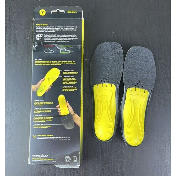 Superfeet Insoles Sz.A Yellow Juniors 13.5-2 Low Profile Low Volume - Picture 5 of 6